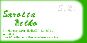 sarolta melko business card